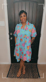 Floral Printed Tiered Mini Dress