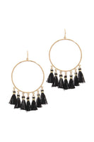 Two Tone Tassel Circle Drop Earring
