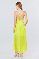 V-neck Cross Back Strap Detail Maxi Cami Dress
