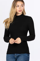 Mock Neck Viscose Sweater