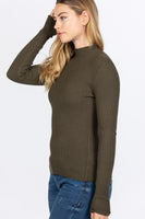 Mock Neck Viscose Sweater