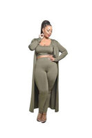Plus Solid 3 Piece Legging Set