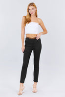 Belted Textured Long Pants