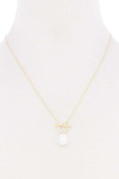 Pearl Toggle Clasp Necklace