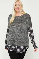 Two Tone Knit Top