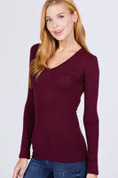 Cotton Jersey V-neck Top