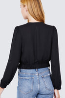 V-neck Surplice Woven Top