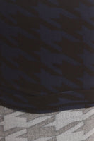 Plus Size Houndstooth Graphic Print, Full Length Leggings In A Slim Fitting Style With A Banded High Waist