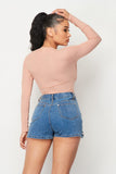 Fishnet Sheer Mesh Back Deep V Neck Bodysuit