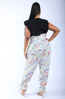 Newspaper Splatter Baggy Pants