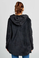 Hooded Fuzzy Fur Jacket
