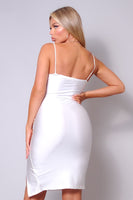 Spaghetti Ruched Bust Midi Dress