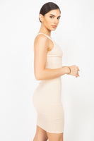 Scoop Neck Bodycon Mini Dress