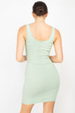 Scoop Neck Bodycon Mini Dress