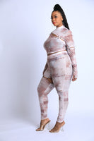 Safety Pin Detailed Cut Out Mesh Set