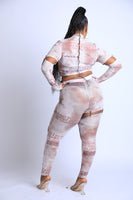 Safety Pin Detailed Cut Out Mesh Set