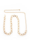Square Link Metal Chain Belt