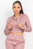 Zip-up Corset Hoodie & Jogger Pants Set
