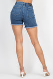 Ripped Mini Denim Shorts