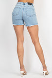 Ripped Mini Denim Shorts