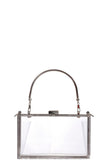 Fashion Metal Clear Square Handle Clutch