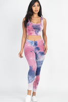 Tie Dye Leggings Yoga Gym Set