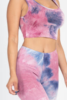 Tie Dye Leggings Yoga Gym Set