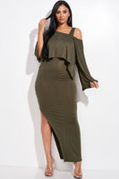 Slouchy Crop Top Tank Dress   2 PieceSet