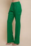 Linen Straight Leg Cargo Pants