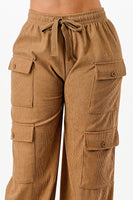 Solid Corduroy Cargo Pants