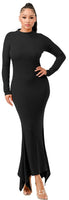 Soft Faux Wool Long Dress