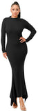 Soft Faux Wool Long Dress