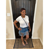 Fringe Denim Shorts