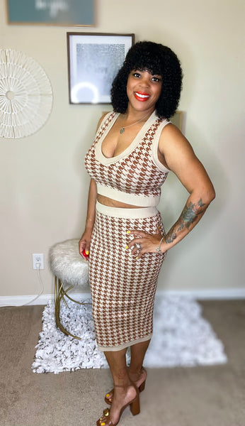 Luxe Gingham Skirt Sets